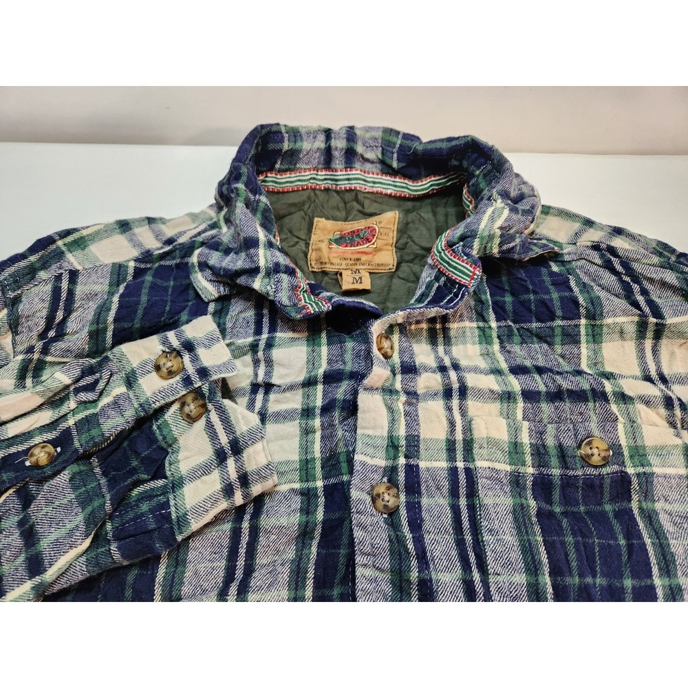 Boston Traders Plaid Flannel Shirt Long‎ Sleeve Button Up Mens Size M